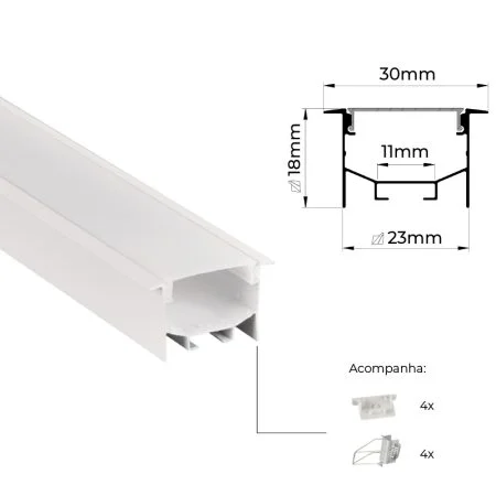 Nordecor Perfil de Embutir BRISE 30X18MM