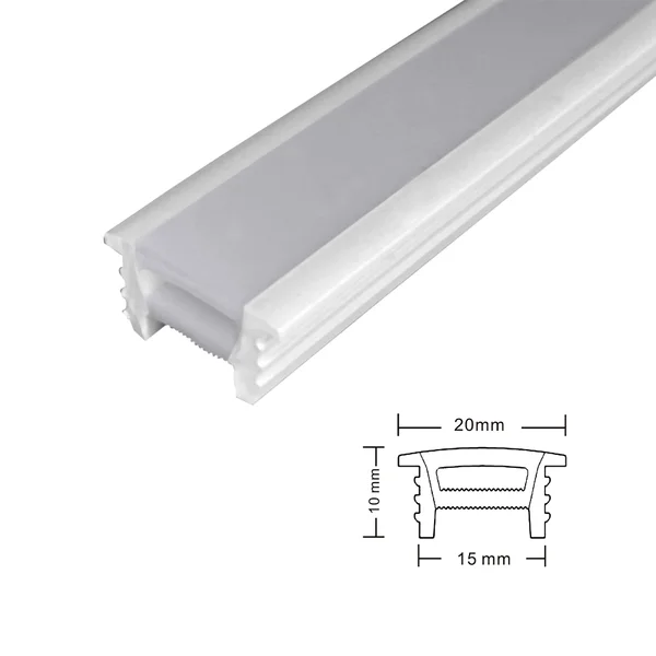 Nordecor Perfil de Embutir Flexível 10X20MM