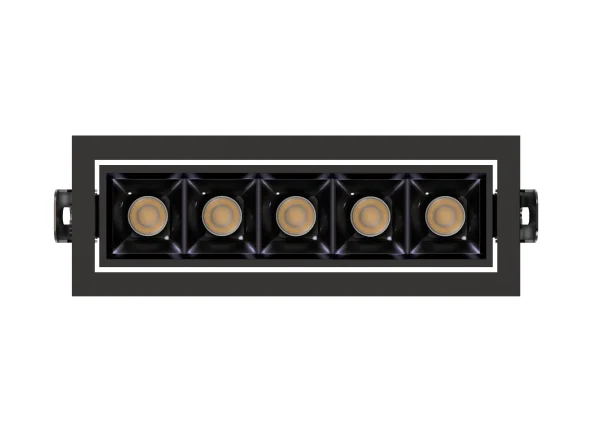 Stella SQUARE MICRO — LUMINÁRIA DE EMBUTIR RECUADA DIRECIONÁVEL | 5 FOCOS