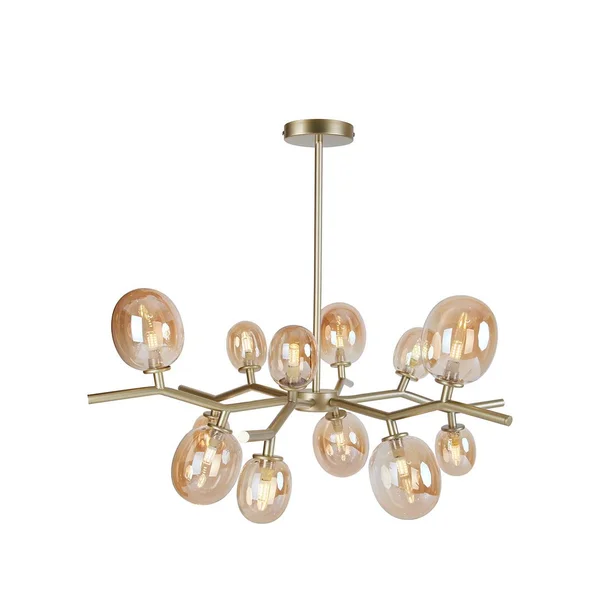 UsinaDesign Pendente Olive Dourado com Âmbar