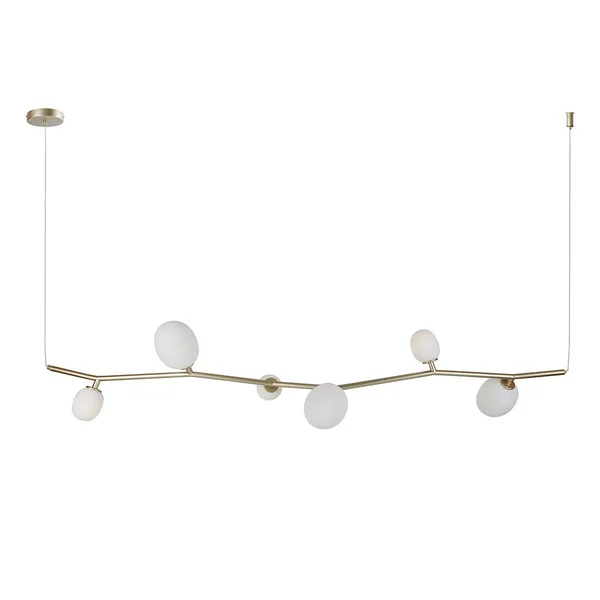 UsinaDesign Pendente Olive Horizontal Dourado com Branco